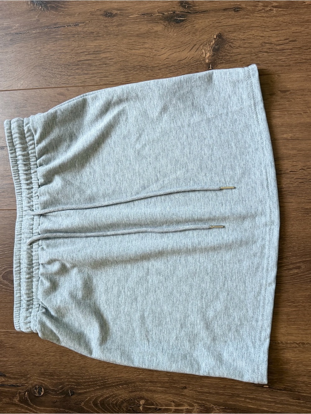 SHEIN Heather Gray Drawstring Mini Skirt
